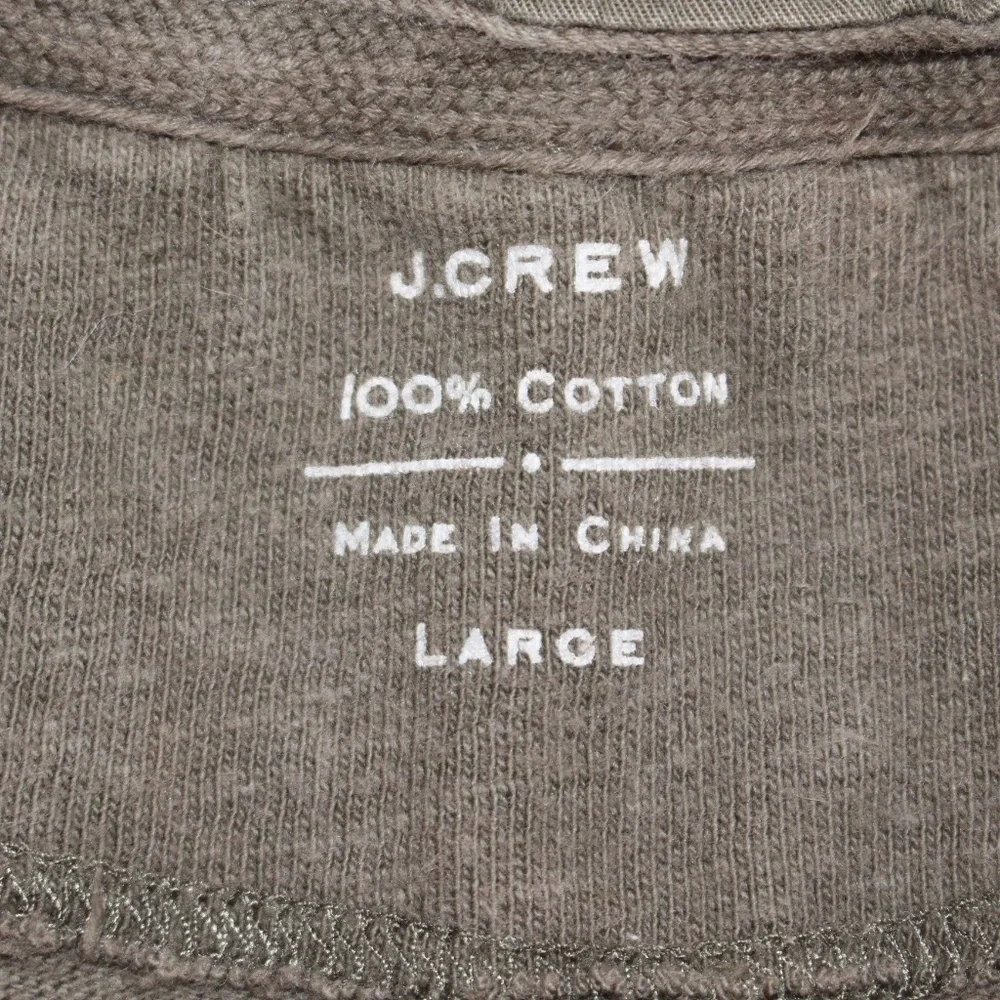 J.Crew, quarter zip long sleeve long light weight sweater - shirt 100% cotton
